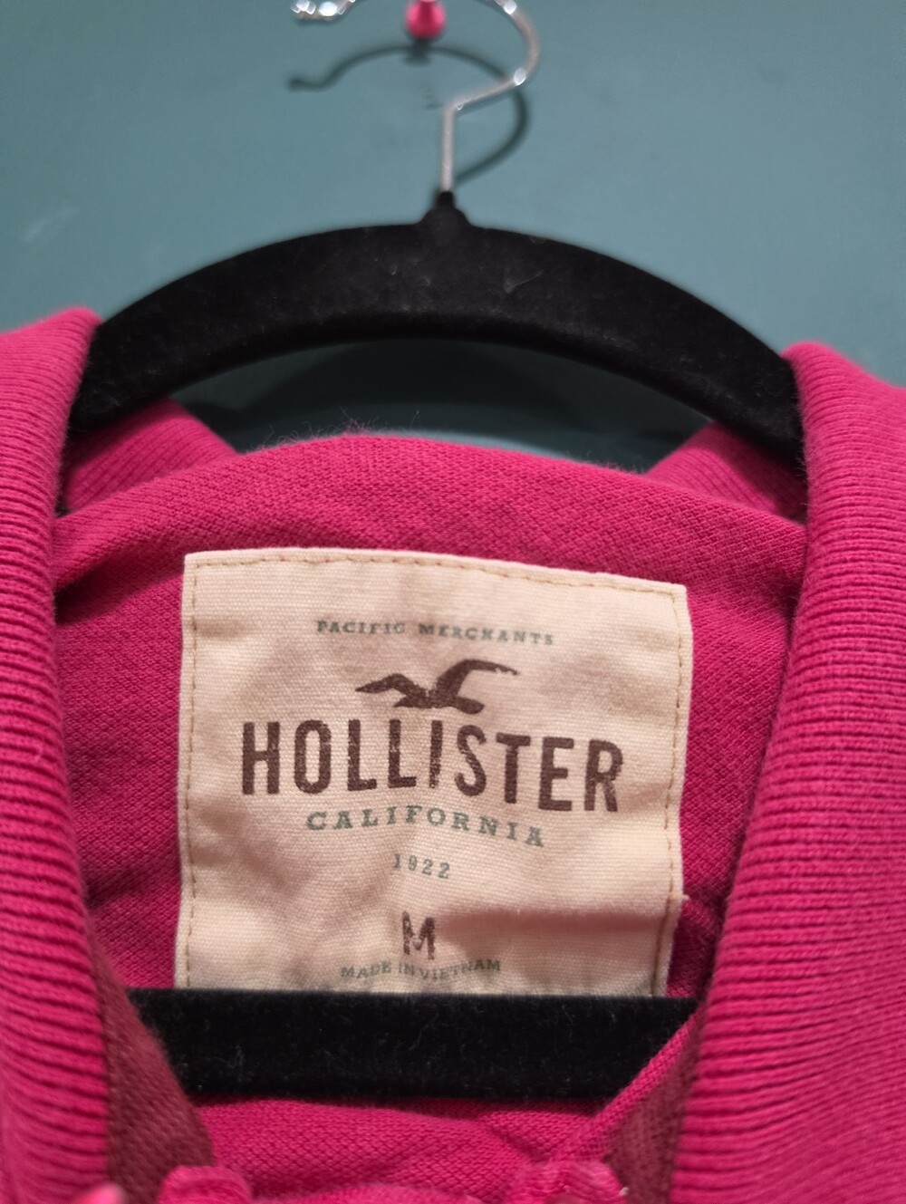 Hollister Pacific Merchants Pink Polo Shirt Men’s M Y2K Preppy - Picture 3 of 3
